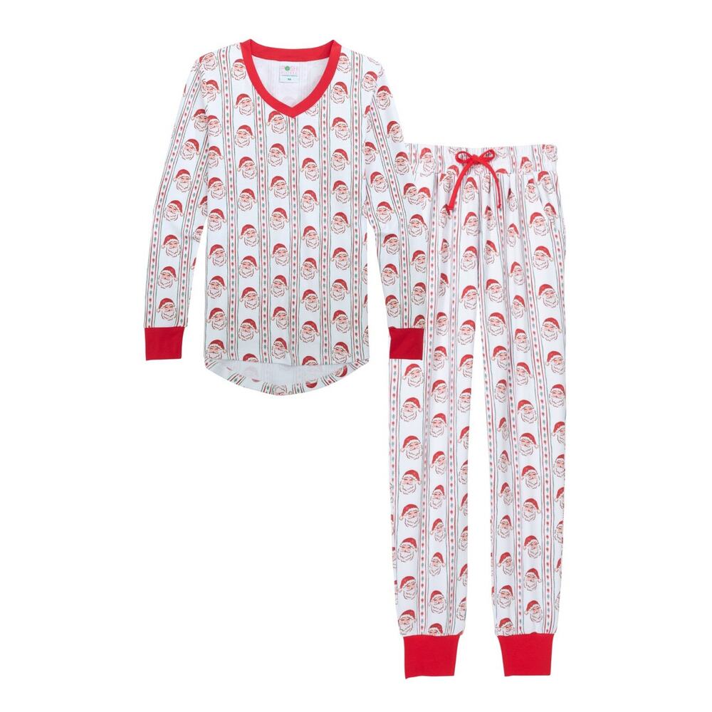 Posh Pickle Women’s Jolly Old Saint Nick Lounge Set Pajamas Christmas Size S NWT